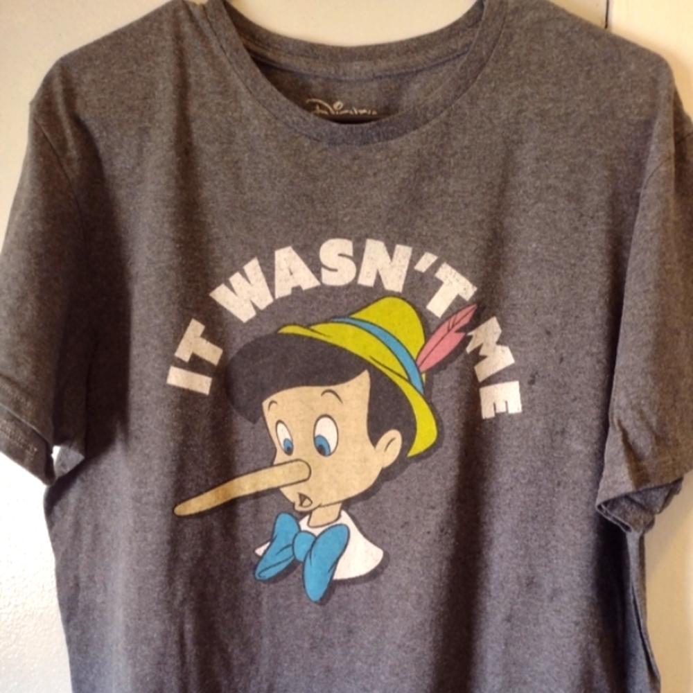 DISNEY,Pinnocio "Wasn't Me" Men's Large Tshirt & FREE THANK YOU GIFT